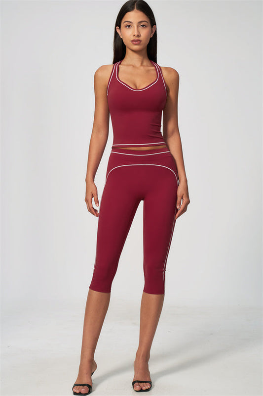 The Amara Tank Top Capri Leggings 2-Piece Set