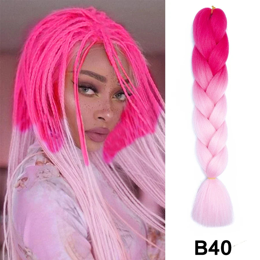 Jumbo Braiding Hair Synthetic Crochet Braids Hair Knotless Braids For Box Braids Senegales Tribal Braids Yaki Hair Extensions