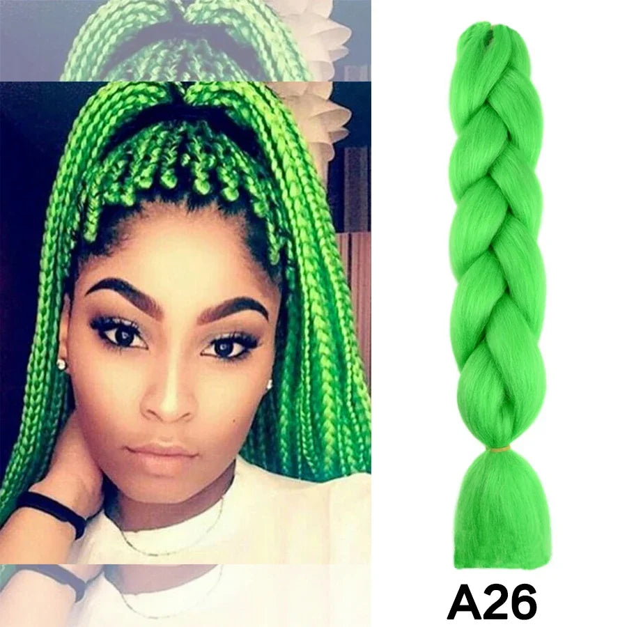 Jumbo Braiding Hair Synthetic Crochet Braids Hair Knotless Braids For Box Braids Senegales Tribal Braids Yaki Hair Extensions