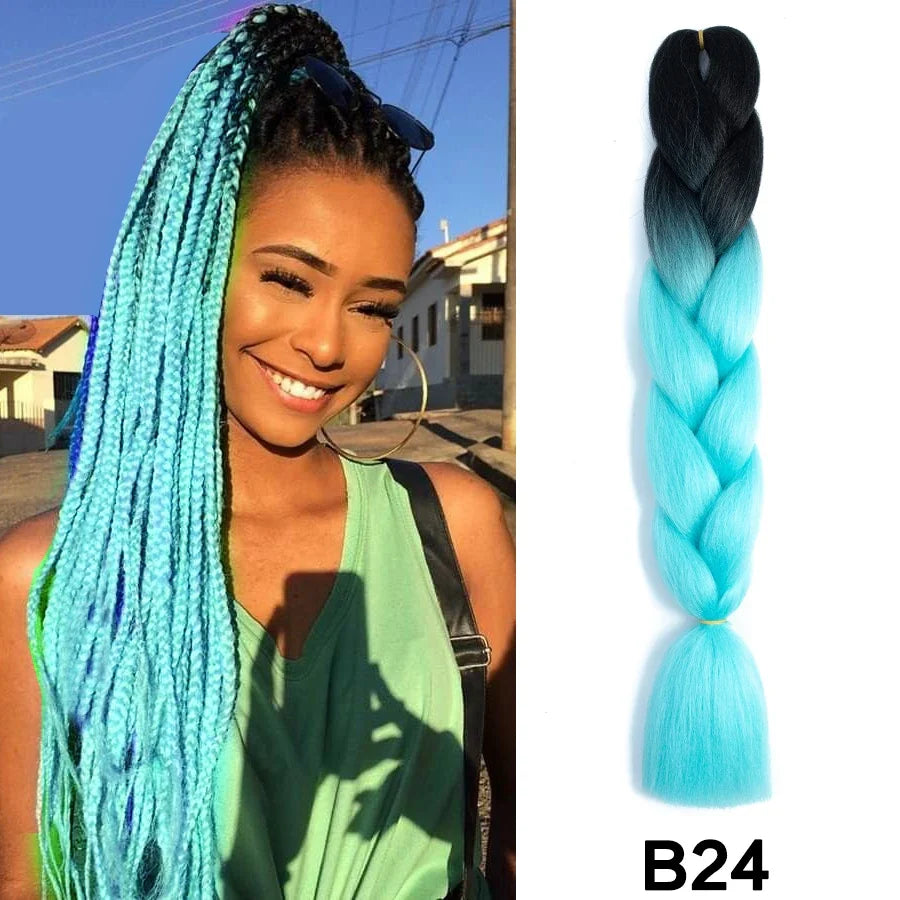 Jumbo Braiding Hair Synthetic Crochet Braids Hair Knotless Braids For Box Braids Senegales Tribal Braids Yaki Hair Extensions