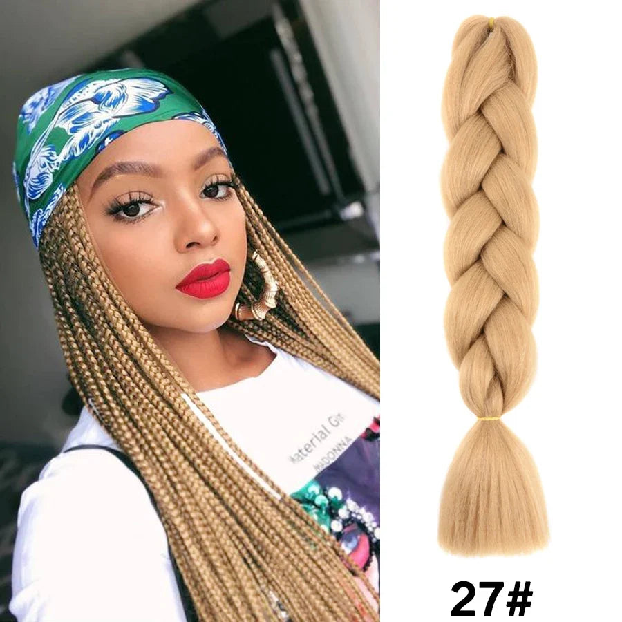 Jumbo Braiding Hair Synthetic Crochet Braids Hair Knotless Braids For Box Braids Senegales Tribal Braids Yaki Hair Extensions