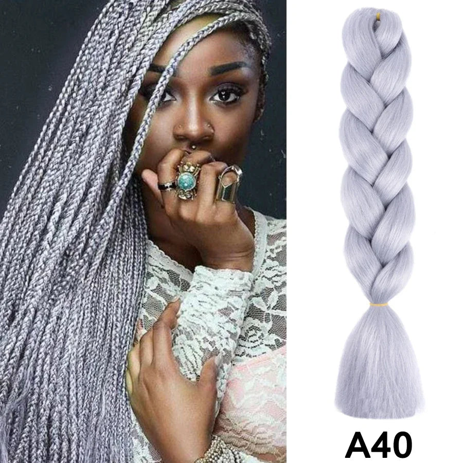 Jumbo Braiding Hair Synthetic Crochet Braids Hair Knotless Braids For Box Braids Senegales Tribal Braids Yaki Hair Extensions