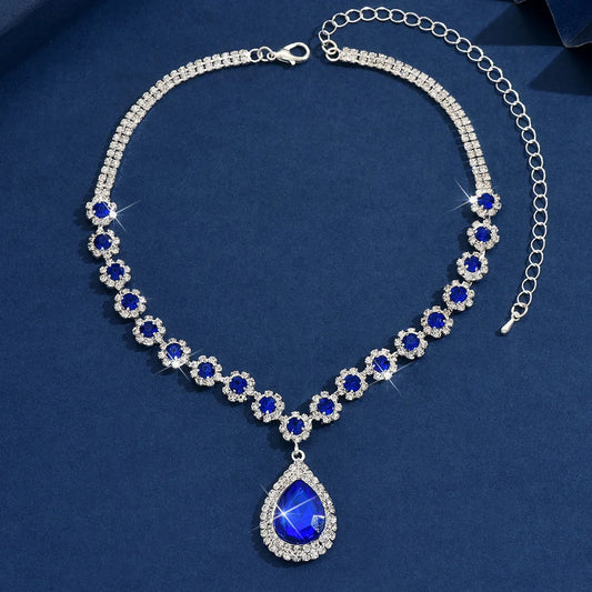 1PC Women's Fashion Waterdrop Flower Design Necklace Jewelry Suitable for Date, Party, Festival Gifts-2172
