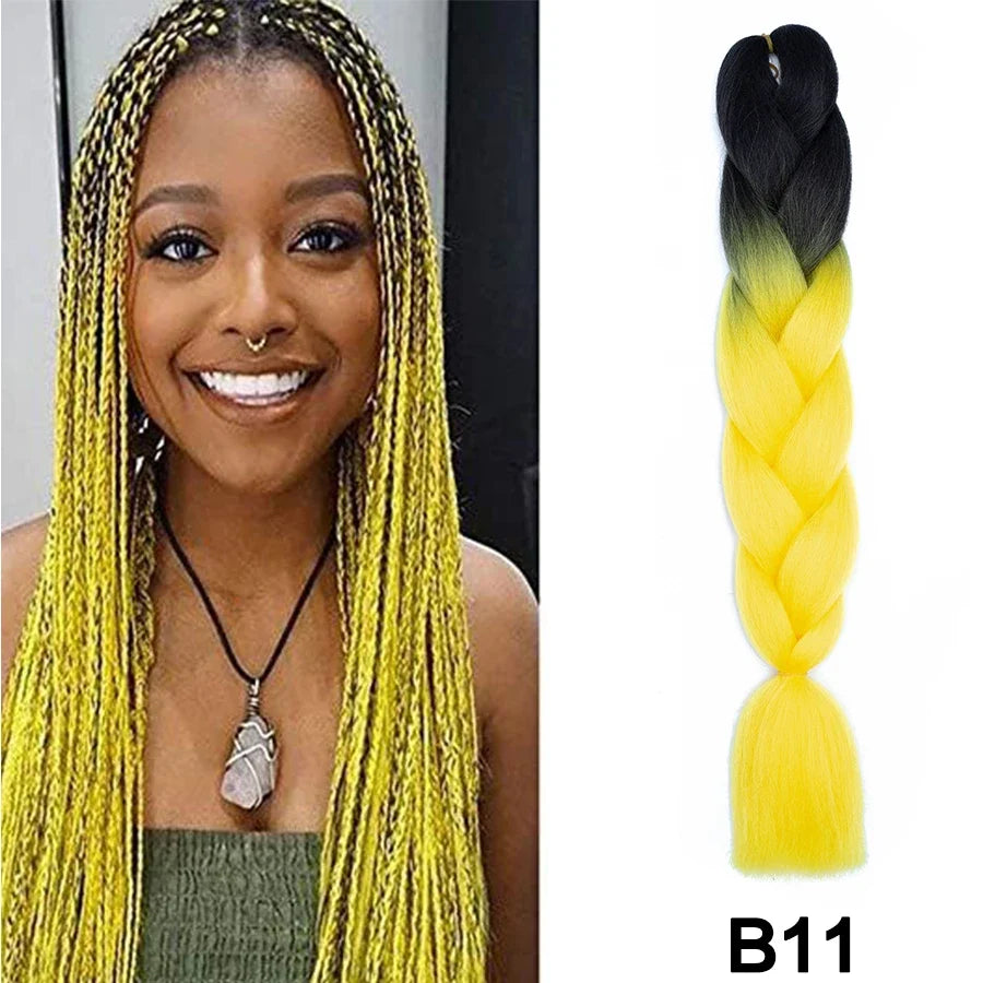 Jumbo Braiding Hair Synthetic Crochet Braids Hair Knotless Braids For Box Braids Senegales Tribal Braids Yaki Hair Extensions