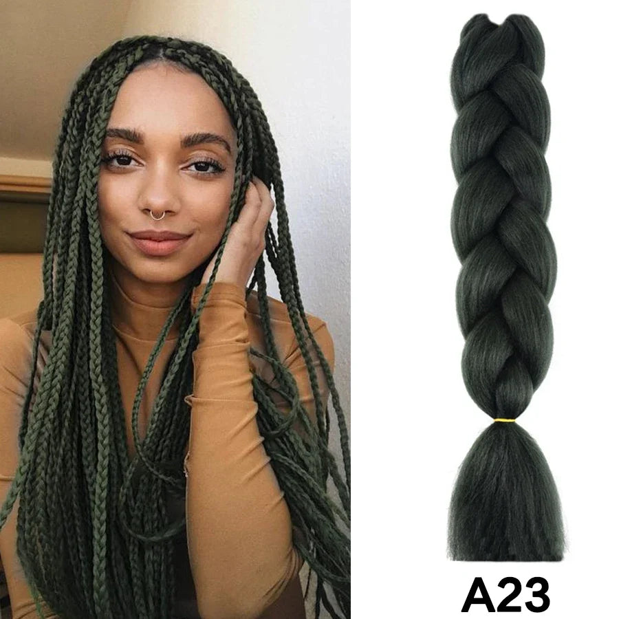 Jumbo Braiding Hair Synthetic Crochet Braids Hair Knotless Braids For Box Braids Senegales Tribal Braids Yaki Hair Extensions