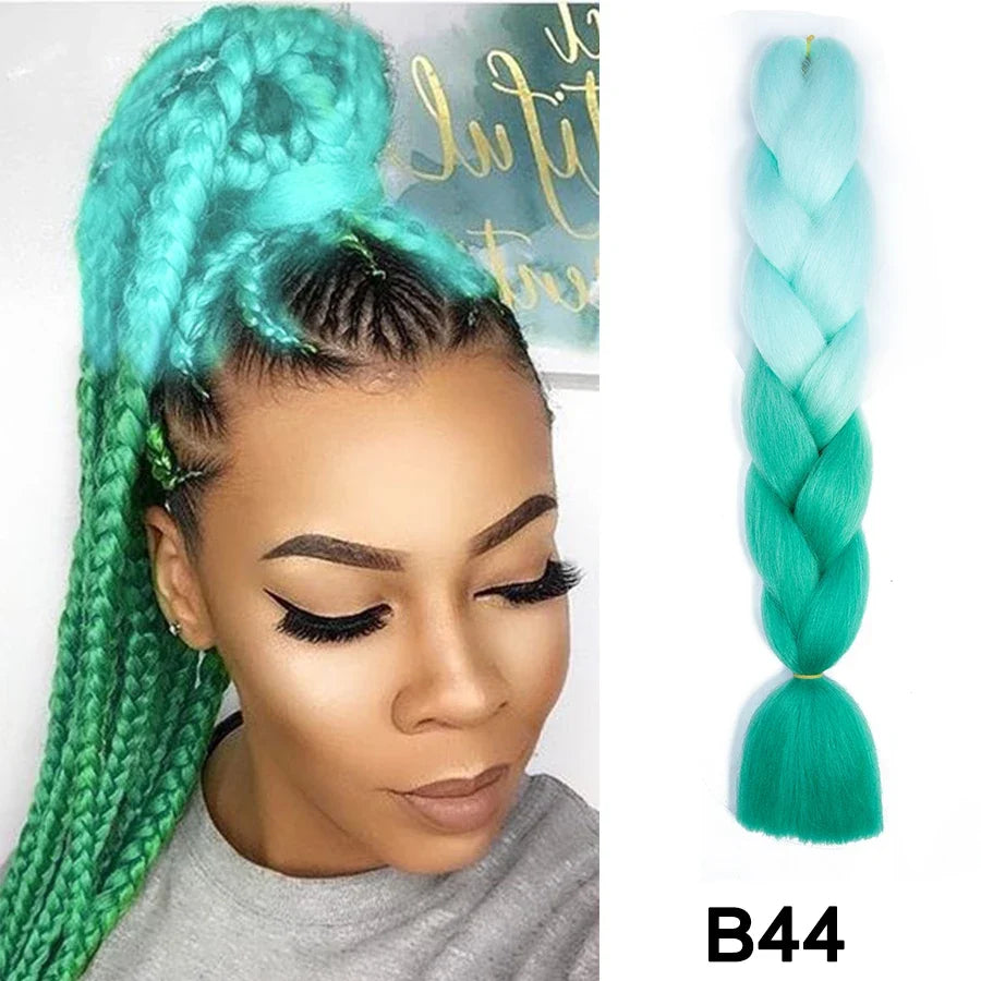 Jumbo Braiding Hair Synthetic Crochet Braids Hair Knotless Braids For Box Braids Senegales Tribal Braids Yaki Hair Extensions
