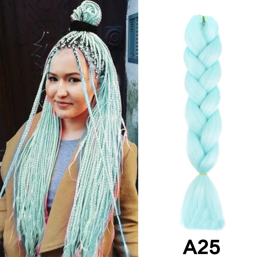 Jumbo Braiding Hair Synthetic Crochet Braids Hair Knotless Braids For Box Braids Senegales Tribal Braids Yaki Hair Extensions