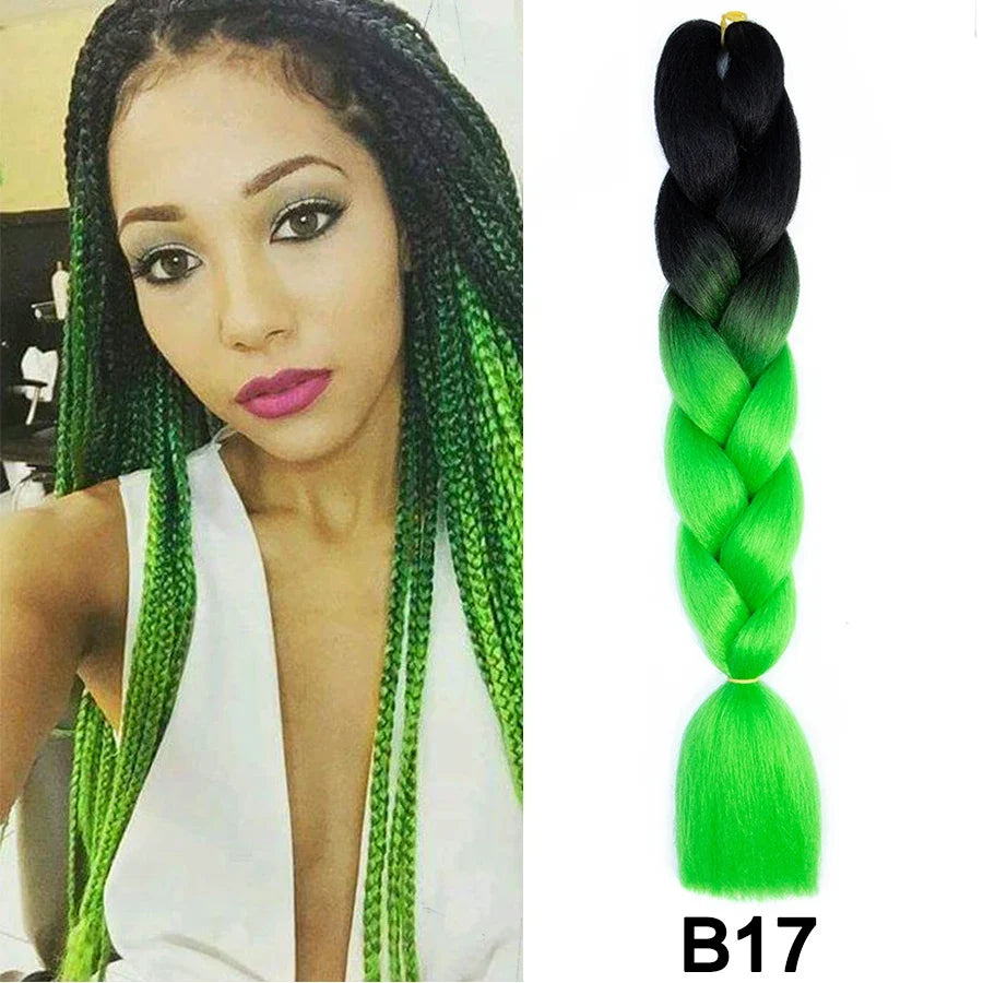 Jumbo Braiding Hair Synthetic Crochet Braids Hair Knotless Braids For Box Braids Senegales Tribal Braids Yaki Hair Extensions