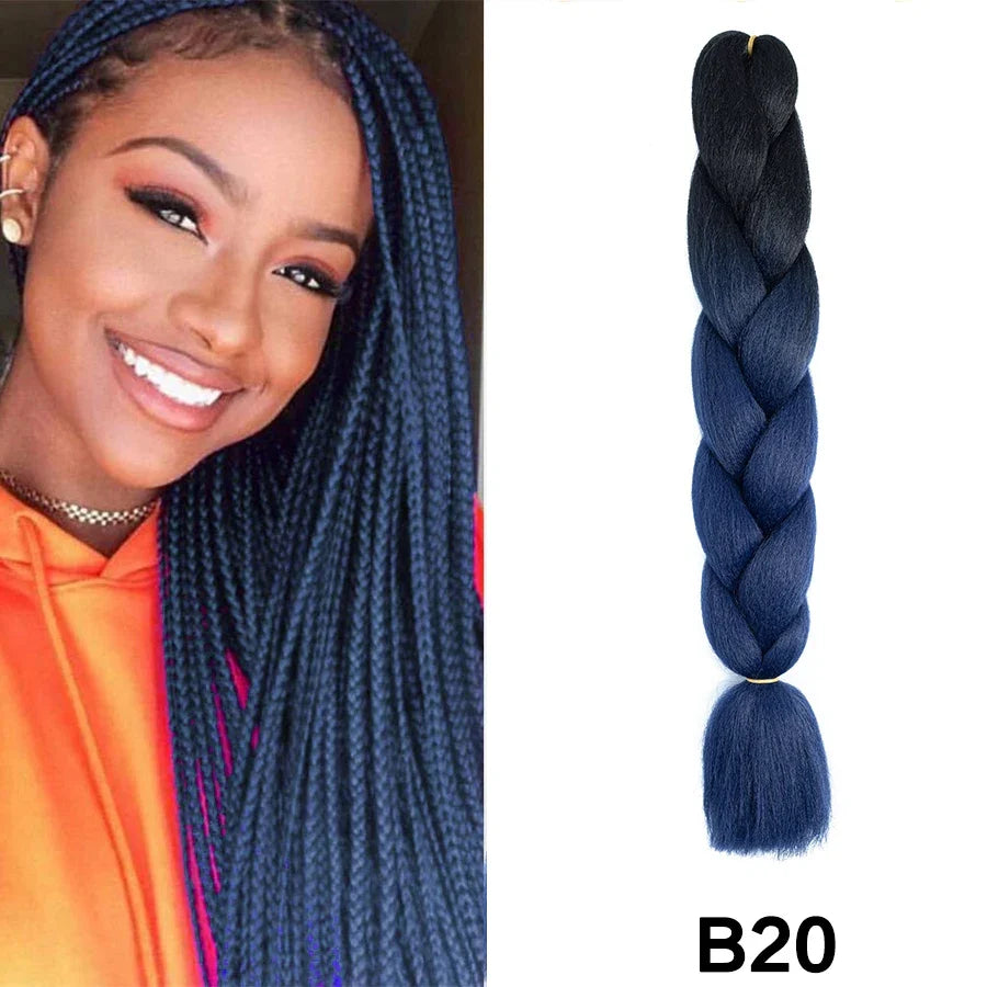 Jumbo Braiding Hair Synthetic Crochet Braids Hair Knotless Braids For Box Braids Senegales Tribal Braids Yaki Hair Extensions