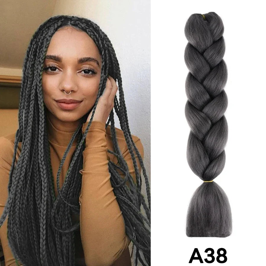 Jumbo Braiding Hair Synthetic Crochet Braids Hair Knotless Braids For Box Braids Senegales Tribal Braids Yaki Hair Extensions