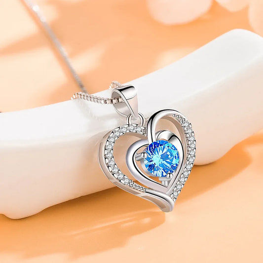 925 Sterling Silver 18k Gold Plated Necklace Single Sparkling Zircon Clavicle Chain for Women Wedding Silver Jewelry