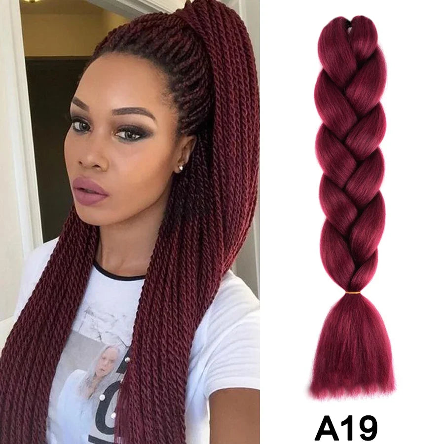 Jumbo Braiding Hair Synthetic Crochet Braids Hair Knotless Braids For Box Braids Senegales Tribal Braids Yaki Hair Extensions