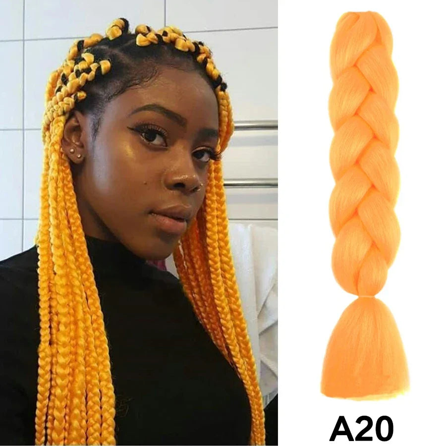 Jumbo Braiding Hair Synthetic Crochet Braids Hair Knotless Braids For Box Braids Senegales Tribal Braids Yaki Hair Extensions