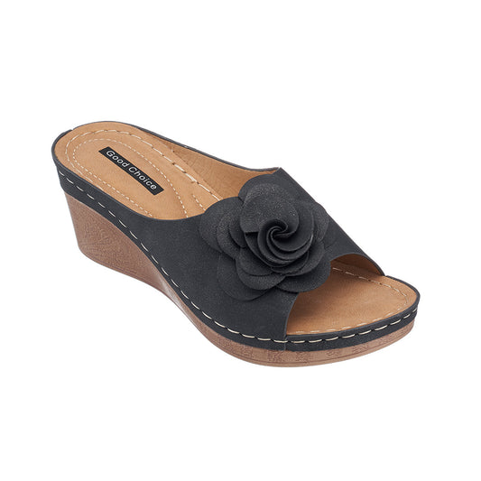 Women's Tokyo Black Wedge Sandals