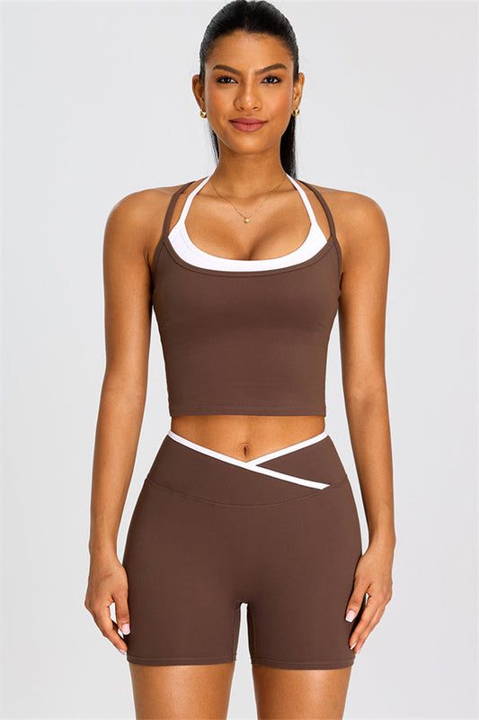 The Dwell Crop Top Shorts 2-Piece Set